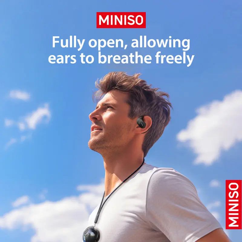 MINISO X15 Pro Wireless Bluetooth 5.4 Earphones - Waterproof Sport Headphones with Noise Reduction and Microphone