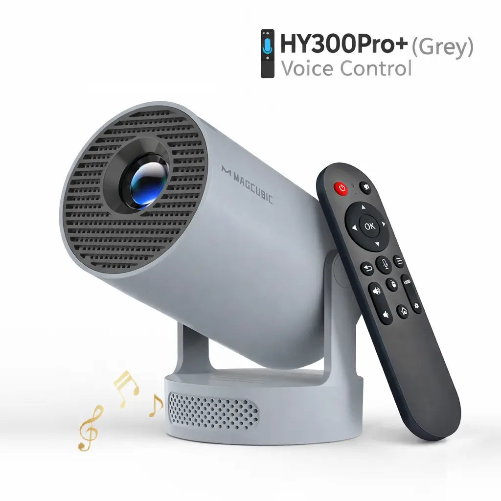Magcubic HY300Pro Mini Portable Projector - 290 ANSI Lumens, 8K/4K Decode, Android 14, Dual WiFi 6, Auto Keystone Correction, Wireless BT 5.4, 130" Screen, 1280x720P, Built-In Speaker, Ideal for Outdoor and Bedroom Use