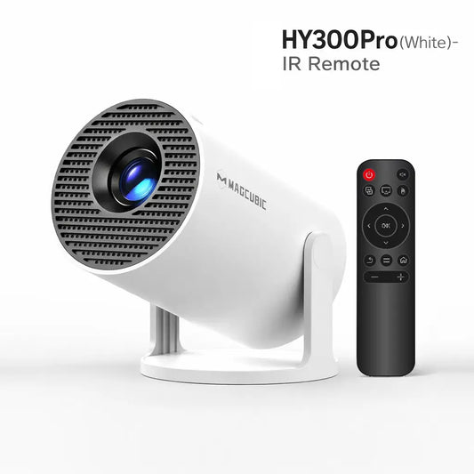 Magcubic HY300Pro Mini Portable Projector - 290 ANSI Lumens, 8K/4K Decode, Android 14, Dual WiFi 6, Auto Keystone Correction, Wireless BT 5.4, 130" Screen, 1280x720P, Built-In Speaker, Ideal for Outdoor and Bedroom Use