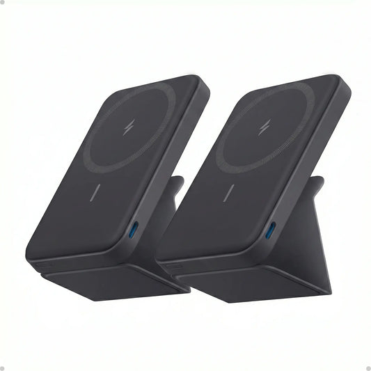 Anker 5,000mAh Magnetic Power Bank - Wireless Portable Charger with Foldable Stand and USB-C Port for iPhone 13/14/15/16/17