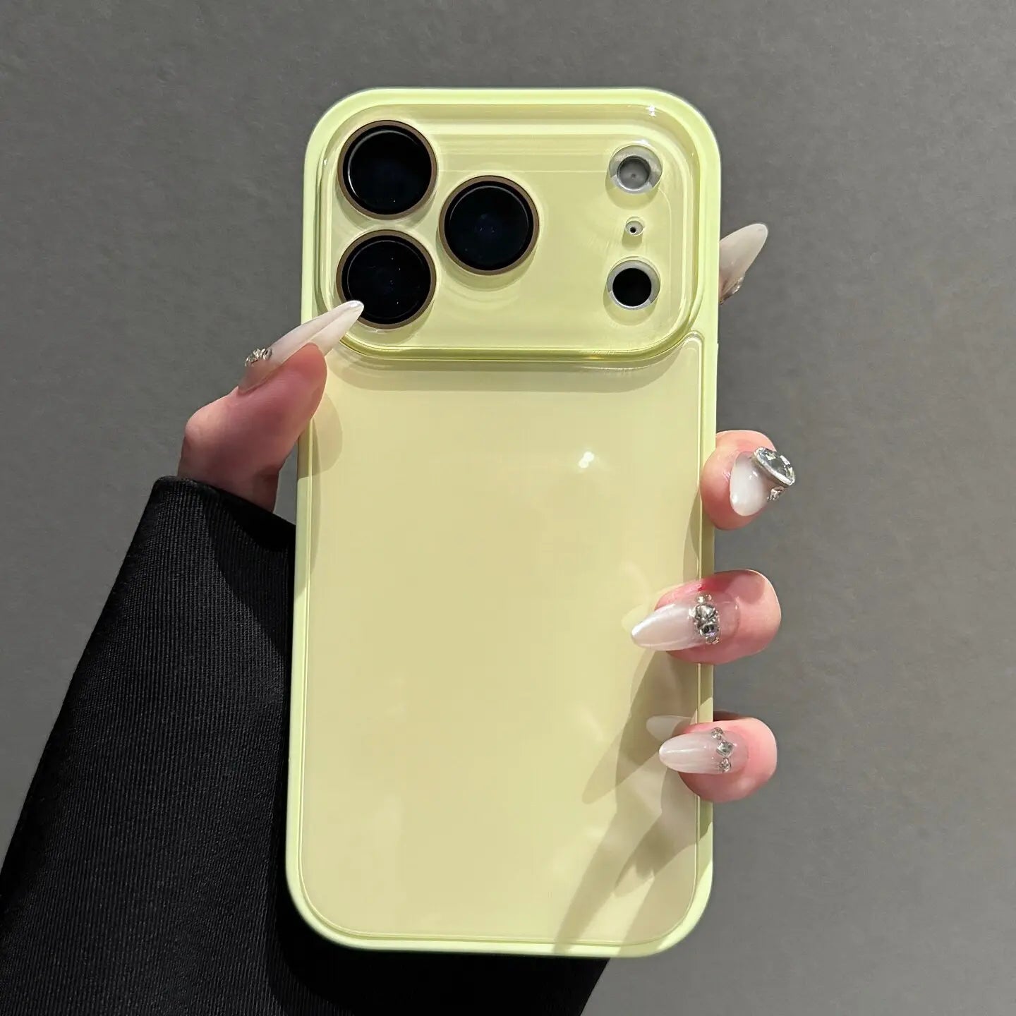 Candy Macaron Crystal Clear iPhone Case with Skin-Feel Soft TPU Bumper and Hard PC Back, Full Lens Protection, Minimalist Pink and White Design, Compatible with iPhone 17/16/15/14/13 Pro Max Plus