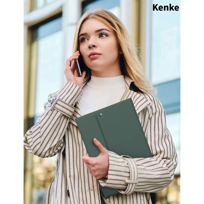Kenke Bluetooth Keyboard Tablet Case with Pencil Holder - Magnetic Multi-Angle Stand and Handheld Protection for Compatible iPad Models 7th to 11th Generation and iPad Air 11-13 Inch