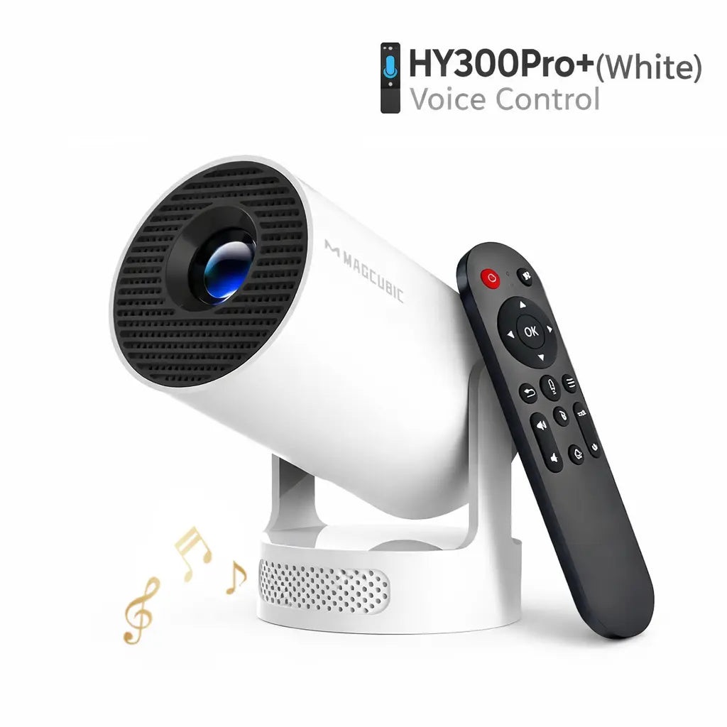 Magcubic HY300Pro Mini Portable Projector - 290 ANSI Lumens, 8K/4K Decode, Android 14, Dual WiFi 6, Auto Keystone Correction, Wireless BT 5.4, 130" Screen, 1280x720P, Built-In Speaker, Ideal for Outdoor and Bedroom Use