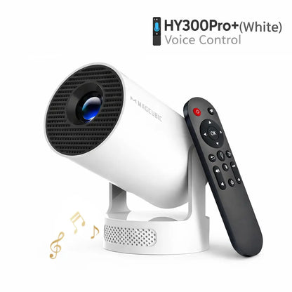 Magcubic HY300Pro Mini Portable Projector - 290 ANSI Lumens, 8K/4K Decode, Android 14, Dual WiFi 6, Auto Keystone Correction, Wireless BT 5.4, 130" Screen, 1280x720P, Built-In Speaker, Ideal for Outdoor and Bedroom Use