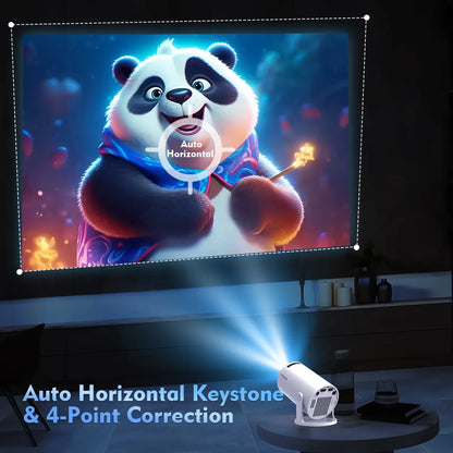 Magcubic HY300Pro Mini Portable Projector - 290 ANSI Lumens, 8K/4K Decode, Android 14, Dual WiFi 6, Auto Keystone Correction, Wireless BT 5.4, 130" Screen, 1280x720P, Built-In Speaker, Ideal for Outdoor and Bedroom Use