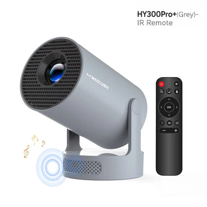 Magcubic HY300Pro Mini Portable Projector - 290 ANSI Lumens, 8K/4K Decode, Android 14, Dual WiFi 6, Auto Keystone Correction, Wireless BT 5.4, 130" Screen, 1280x720P, Built-In Speaker, Ideal for Outdoor and Bedroom Use