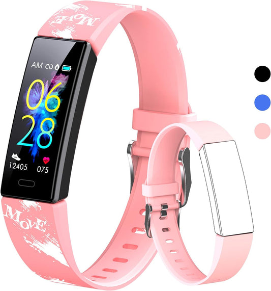 Children's Fitness Tracker Watch with Activity Monitoring, IP68 Waterproof, 11 Sport Modes, suitable for Ages 6-16