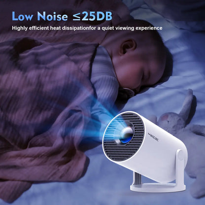 Magcubic HY300Pro Mini Portable Projector - 290 ANSI Lumens, 8K/4K Decode, Android 14, Dual WiFi 6, Auto Keystone Correction, Wireless BT 5.4, 130" Screen, 1280x720P, Built-In Speaker, Ideal for Outdoor and Bedroom Use