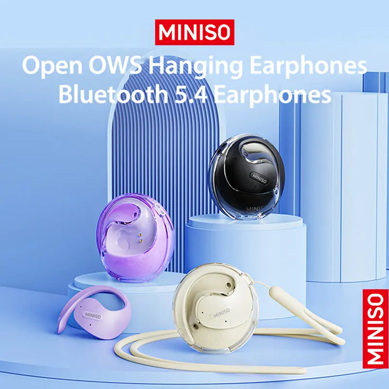 MINISO X15 Pro Wireless Bluetooth 5.4 Earphones - Waterproof Sport Headphones with Noise Reduction and Microphone