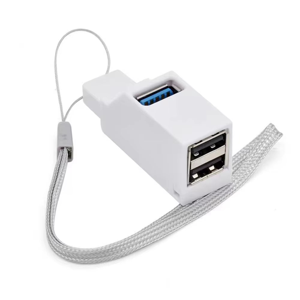 USB 3.0 Hub Adapter - 1 to 3 Ports High-Speed Splitter for PC and Laptop with USB 2.0 Support